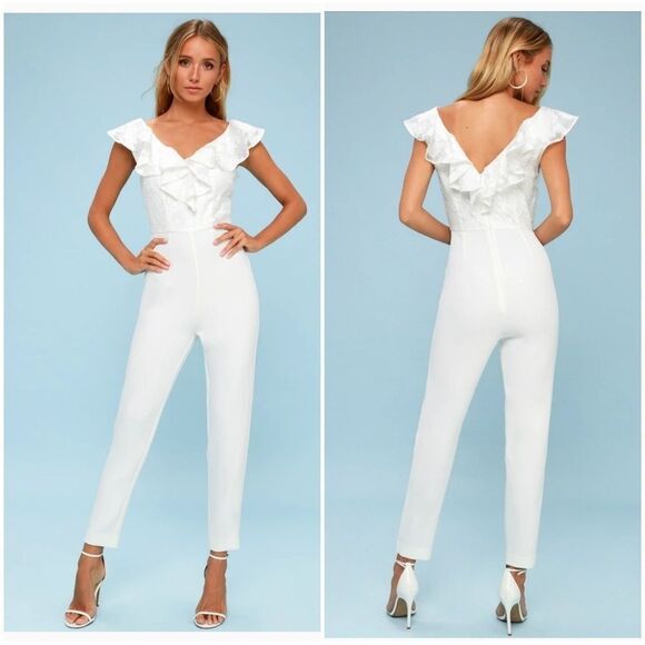 Keepsake Radar White Jumpsuit sz XS - Picture 1 of 8